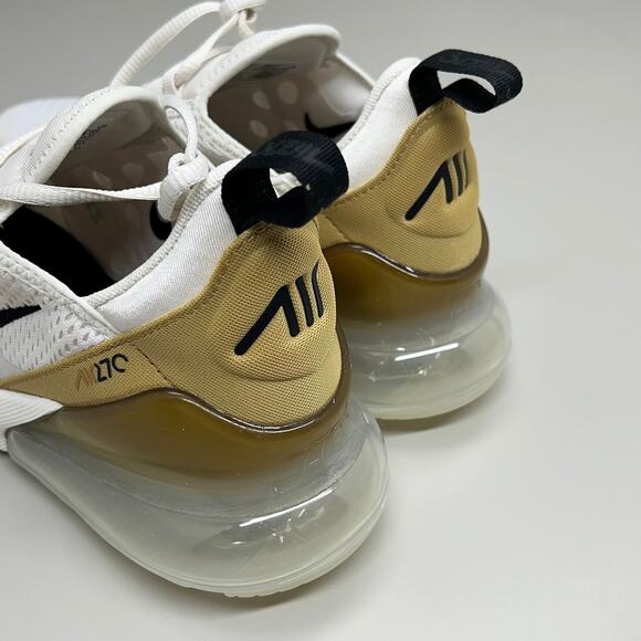 NIKE W Air Max 270 Foam Insole Mesh Sneakers Women's Sz 7 White Gold DZ77736 001 - Picture 5 of 12